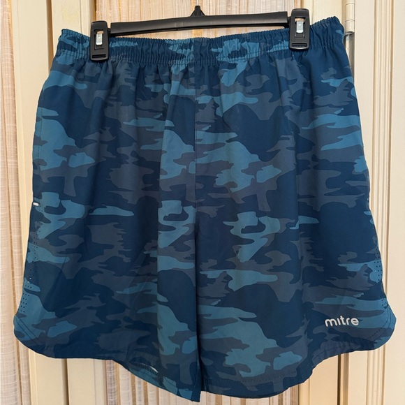 Mitre Blue Camo Workout Shorts - Picture 1 of 6